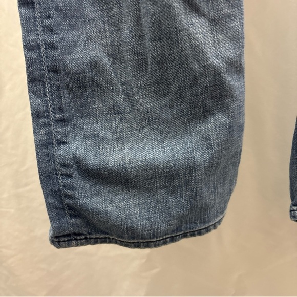 7 For All Mankind Mens Relaxed Straight Blue Jeans 32x35 Rare Light Wash Denim - Picture 5 of 12